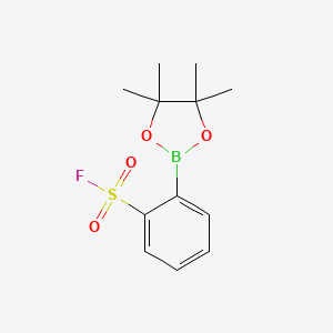 molecular formula C12H16BFO4S B13636176 (2-(Fluorosulfonyl)phenyl)boronic acid pinacol ester 