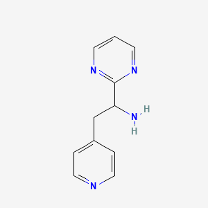 2-(Pyridin-4-yl)-1-(pyrimidin-2-yl)ethan-1-amine