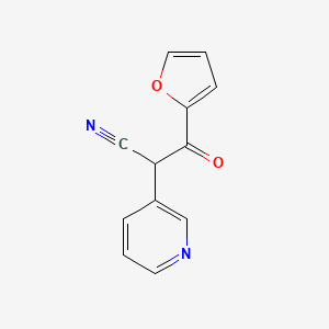 molecular formula C12H8N2O2 B13636221 3-(Furan-2-yl)-3-oxo-2-(pyridin-3-yl)propanenitrile 