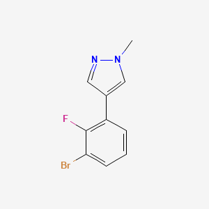 molecular formula C10H8BrFN2 B13636222 4-(3-bromo-2-fluorophenyl)-1-methyl-1H-pyrazole 