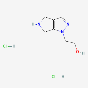 2-{1H,4H,5H,6H-pyrrolo[3,4-c]pyrazol-1-yl}ethan-1-oldihydrochloride