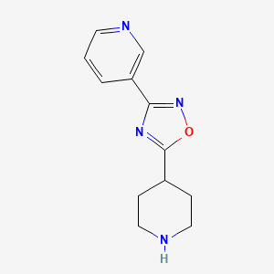 molecular formula C12H14N4O B1363628 3-(5-Piperidin-4-yl-1,2,4-oxadiazol-3-yl)pyridine CAS No. 849925-01-5