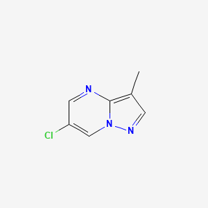 molecular formula C7H6ClN3 B13636296 6-Chloro-3-methylpyrazolo[1,5-a]pyrimidine 