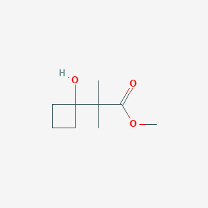 molecular formula C9H16O3 B13636309 Methyl 2-(1-hydroxycyclobutyl)-2-methylpropanoate 