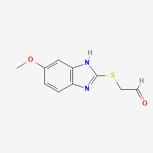 molecular formula C10H10N2O2S B13636316 2-((6-Methoxy-1h-benzo[d]imidazol-2-yl)thio)acetaldehyde 