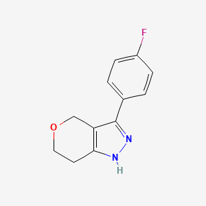 molecular formula C12H11FN2O B13636325 3-(4-Fluorophenyl)-1,4,6,7-tetrahydropyrano[4,3-c]pyrazole 