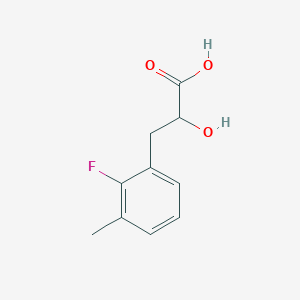 molecular formula C10H11FO3 B13636338 3-(2-Fluoro-3-methylphenyl)-2-hydroxypropanoic acid 