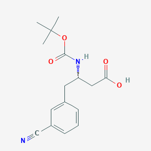 molecular formula C16H20N2O4 B1363634 Boc-(S)-3-氨基-4-(3-氰基苯基)丁酸 CAS No. 270065-86-6