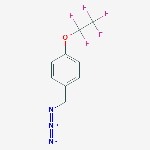 molecular formula C9H6F5N3O B13636373 1-(Azidomethyl)-4-(1,1,2,2,2-pentafluoroethoxy)benzene 