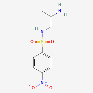 molecular formula C9H13N3O4S B13636376 N-(2-aminopropyl)-4-nitrobenzenesulfonamide 