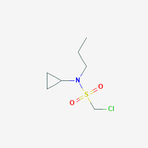 molecular formula C7H14ClNO2S B13636409 1-chloro-N-cyclopropyl-N-propylmethanesulfonamide 