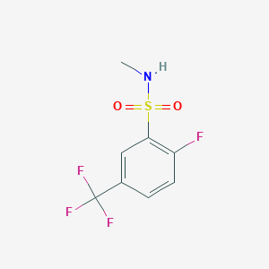 molecular formula C8H7F4NO2S B13636426 2-fluoro-N-methyl-5-(trifluoromethyl)benzenesulfonamide CAS No. 217454-99-4