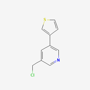 molecular formula C10H8ClNS B13636441 3-(Chloromethyl)-5-(3-thienyl)pyridine CAS No. 170859-82-2