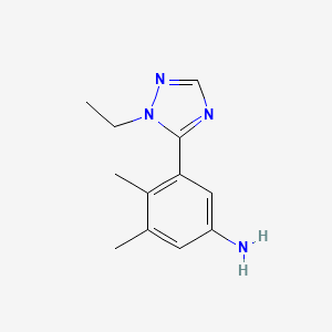 3-(1-Ethyl-1h-1,2,4-triazol-5-yl)-4,5-dimethylaniline