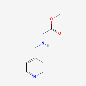 molecular formula C9H12N2O2 B13636473 Methyl (pyridin-4-ylmethyl)glycinate 