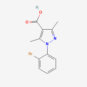 molecular formula C12H11BrN2O2 B1363649 1-(2-溴苯基)-3,5-二甲基-1H-吡唑-4-羧酸 CAS No. 959578-21-3