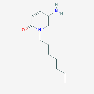 molecular formula C12H20N2O B13636490 5-Amino-1-heptylpyridin-2(1h)-one 