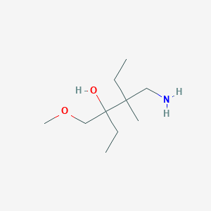 molecular formula C10H23NO2 B13636515 4-(Aminomethyl)-3-(methoxymethyl)-4-methylhexan-3-ol 