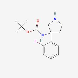 tert-Butyl (3-(2-fluorophenyl)pyrrolidin-3-yl)carbamate