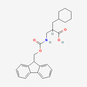 molecular formula C25H29NO4 B13636521 (R)-2-Cyclohexylmethyl-3-(9H-fluoren-9-ylmethoxycarbonylamino)-propionic acid 