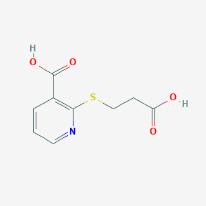 molecular formula C9H9NO4S B1363653 2-[(2-Carboxyethyl)sulfanyl]nicotinic acid CAS No. 286472-02-4