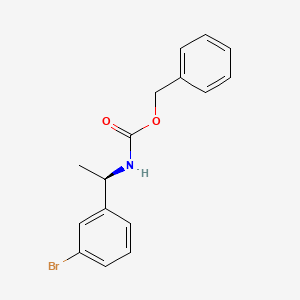 molecular formula C16H16BrNO2 B13636561 Benzyl (R)-(1-(3-bromophenyl)ethyl)carbamate 