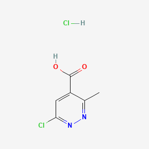 molecular formula C6H6Cl2N2O2 B13636596 6-Chloro-3-methylpyridazine-4-carboxylicacidhydrochloride 