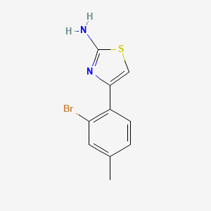 molecular formula C10H9BrN2S B13636618 4-(2-Bromo-4-methylphenyl)-1,3-thiazol-2-amine 