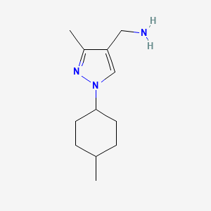 molecular formula C12H21N3 B13636624 (3-Methyl-1-(4-methylcyclohexyl)-1h-pyrazol-4-yl)methanamine 