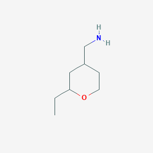 molecular formula C8H17NO B13636636 (2-Ethyltetrahydro-2h-pyran-4-yl)methanamine 