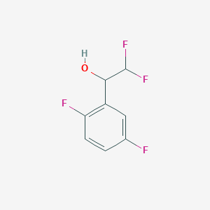 molecular formula C8H6F4O B13636656 1-(2,5-Difluorophenyl)-2,2-difluoroethan-1-ol 