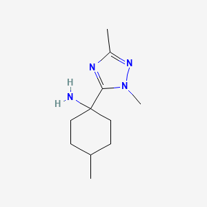 molecular formula C11H20N4 B13636658 1-(1,3-Dimethyl-1h-1,2,4-triazol-5-yl)-4-methylcyclohexan-1-amine 