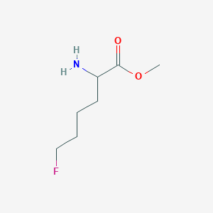 molecular formula C7H14FNO2 B13636659 Methyl 2-amino-6-fluorohexanoate 