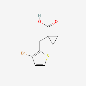 1-((3-Bromothiophen-2-yl)methyl)cyclopropane-1-carboxylic acid