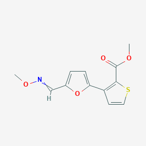 molecular formula C12H11NO4S B1363668 Methyl 3-{5-[(methoxyimino)methyl]-2-furyl}-2-thiophenecarboxylate 