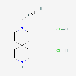 molecular formula C12H22Cl2N2 B13636694 3-(Prop-2-yn-1-yl)-3,9-diazaspiro[5.5]undecanedihydrochloride 