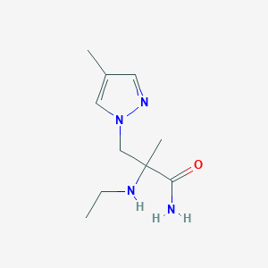 2-(Ethylamino)-2-methyl-3-(4-methyl-1h-pyrazol-1-yl)propanamide