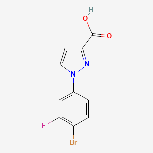 molecular formula C10H6BrFN2O2 B13636738 1-(4-Bromo-3-fluorophenyl)-1h-pyrazole-3-carboxylic acid 