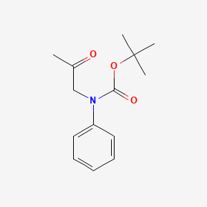 molecular formula C14H19NO3 B13636756 Tert-butyl (2-oxopropyl)(phenyl)carbamate 