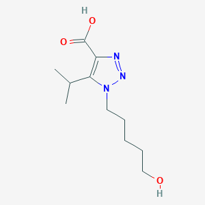 molecular formula C11H19N3O3 B13636832 1-(5-Hydroxypentyl)-5-isopropyl-1h-1,2,3-triazole-4-carboxylic acid 