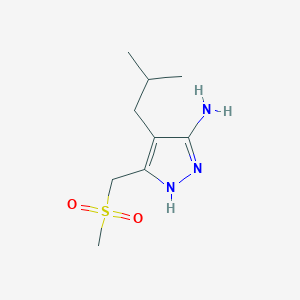 4-Isobutyl-3-((methylsulfonyl)methyl)-1h-pyrazol-5-amine