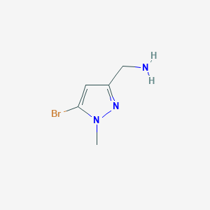 molecular formula C5H8BrN3 B13636869 (5-Bromo-1-methyl-1H-pyrazol-3-YL)methanamine 