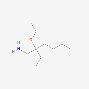 molecular formula C10H23NO B13636875 2-Ethoxy-2-ethylhexan-1-amine 