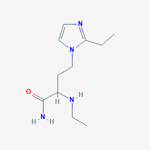 molecular formula C11H20N4O B13636940 4-(2-Ethyl-1h-imidazol-1-yl)-2-(ethylamino)butanamide 