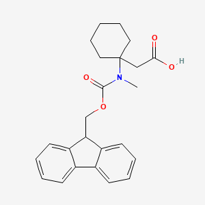 2-(1-((((9h-Fluoren-9-yl)methoxy)carbonyl)(methyl)amino)cyclohexyl)acetic acid