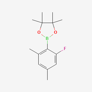 molecular formula C14H20BFO2 B13636966 2-(2-Fluoro-4,6-dimethylphenyl)-4,4,5,5-tetramethyl-1,3,2-dioxaborolane 