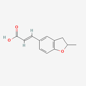 molecular formula C12H12O3 B13636985 (2E)-3-(2-methyl-2,3-dihydro-1-benzofuran-5-yl)prop-2-enoic acid 