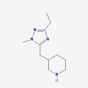 3-((3-Ethyl-1-methyl-1h-1,2,4-triazol-5-yl)methyl)piperidine