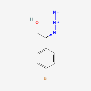 molecular formula C8H8BrN3O B13636992 (2R)-2-azido-2-(4-bromophenyl)ethan-1-ol 