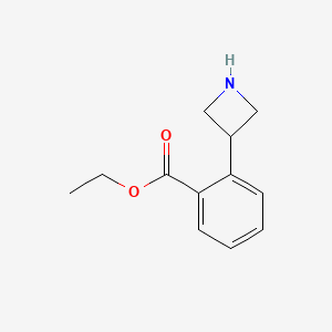 molecular formula C12H15NO2 B13637034 Ethyl 2-(azetidin-3-yl)benzoate 